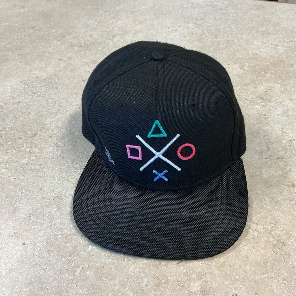 Sony PlayStation Black Baseball Cap  Adjustable One Size Fits Most